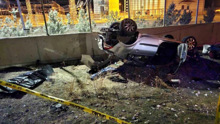Aksaray’da iş seyahatine giden 4 arkadaşın bulunduğu araba şarampole takla attı, 1 kişi hayatını kaybetti