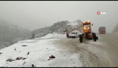 Antalya-Konya karayolunda kar yağışı başladı