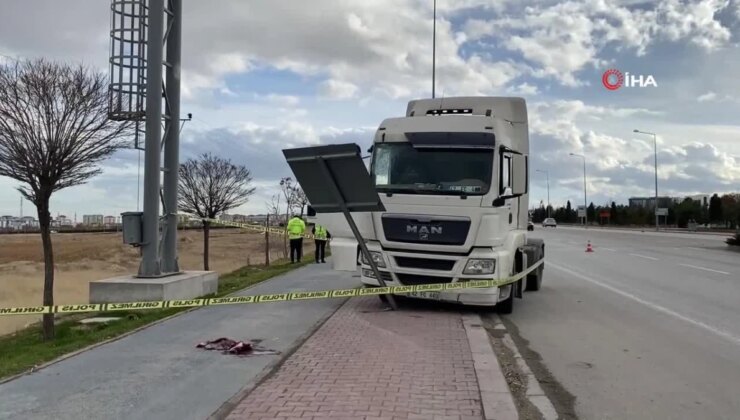 Konya’da başına levha çarpan tır şoförü hayatını kaybetti